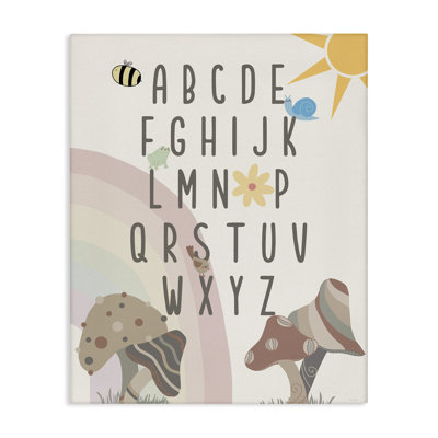 "Neutral Mushroom Alphabet", art mural par Daniela Santiago