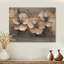 Hibiscus doré forme pure de sérénité II - décoration murale en bois d'hibiscus - sur bois de pin naturel-577648461