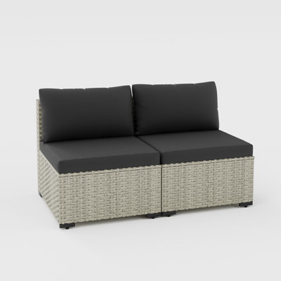 Ensemble de 2 chaises d'extérieur en osier Demasi