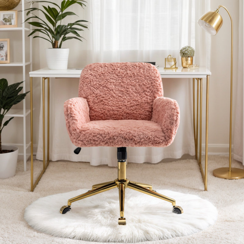 Chaise de bureau Angelyssa, Rose
