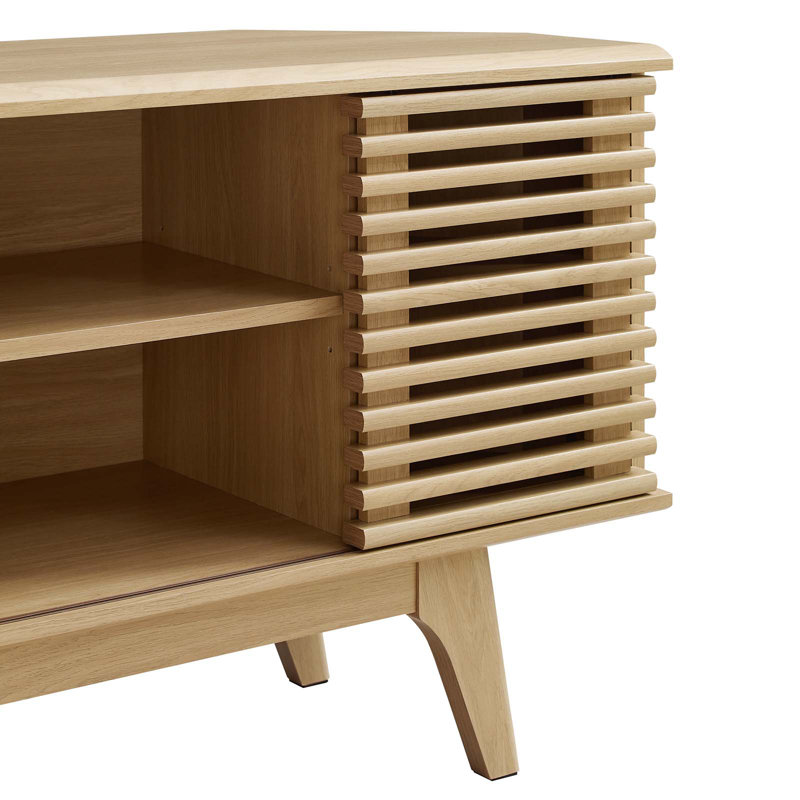 Meuble télé de coin 46 po Render par Modway, Chêne