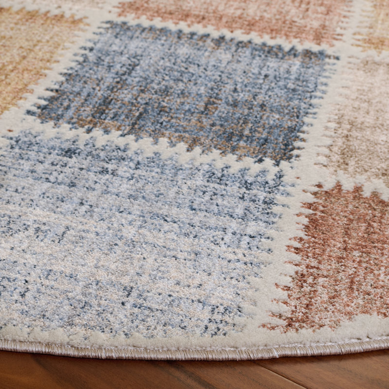 Scarlett 410 Performance Geometric Rug, Round 6'7"