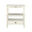 Table de chevet classique avec rangement blanc antique classique avec un design élégant et une fonctionnalité pratique