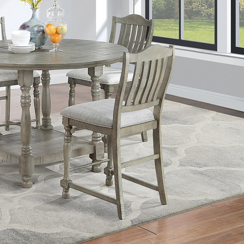 Dining Table 4x High Chairs 5pcs Counter Height Dining Set
