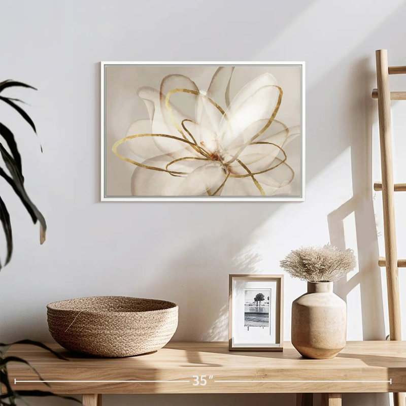 Beauté transparente, Cadre flottant blanc, 19 po x 13 po