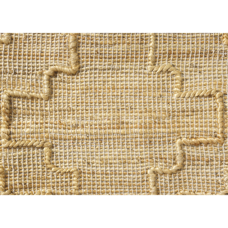 Hand-Woven Tan Textured Cotton Blend Throw Pillow