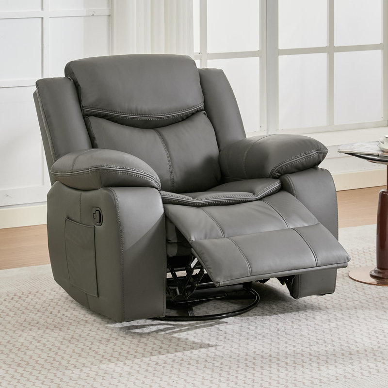 Chaise de salon inclinable et pivotante Crovetti, Gris