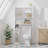 Over-The-Toilet Bathroom Storage Cabinet With Adjustable Shelf Double Doors And Open Shelves For Flexible Organization