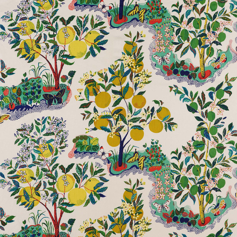 Tissu jardin d'agrumes, Principal