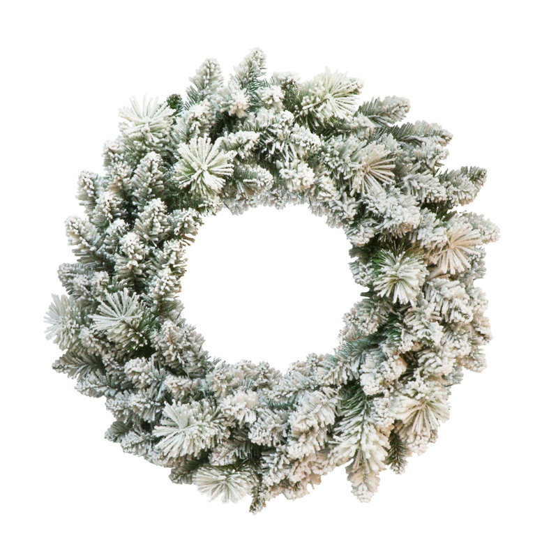 Faux Lighted Pine Polyester 24'' Wreath