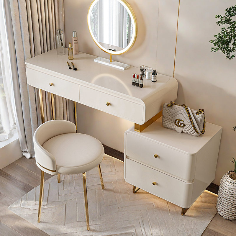Meuble-lavabo simple et moderne en bois massif