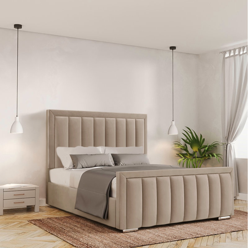 Bhopal Upholstered Ottoman Storage Bed, Coffee, Kingsize (5')