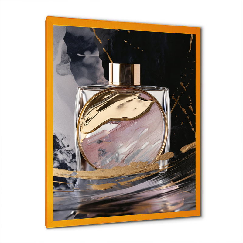 «The Essence Of Perfume IV», art mural sur toile, Encadrement doré, H 32 po x l 24 po