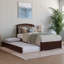 Lit plateforme en bois massif Lamari avec pied de lit et lit gigogne-2020591150-2020591151