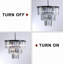 Luminaire suspendu moderne en cristal à 3 niveaux Glam-130217984