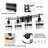 4-Light Bathroom Vanity Light with Clear Glass Shades, Matte Black Wall Light Fixture-1349768773