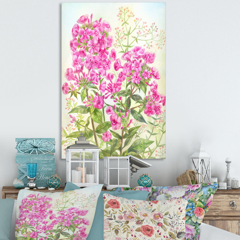 «Blossoming Pink Spring Flower», peinture sur toile, H 20 po x l 12 po x P 1 po, Toile tendue