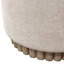 Repose-pieds rond moderne en bois massif et tissu moderne-1291546763