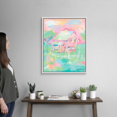 "Sherbet cottage" par Jessica Mingo, reproduction d’art sur toile