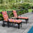74" x 22" Outdoor Chaise Lounge Cushion with Ties and Loop-1672569153