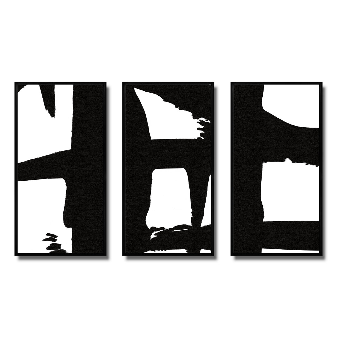 " Crossing Paths II " 3 - Pieces Design Art Frame