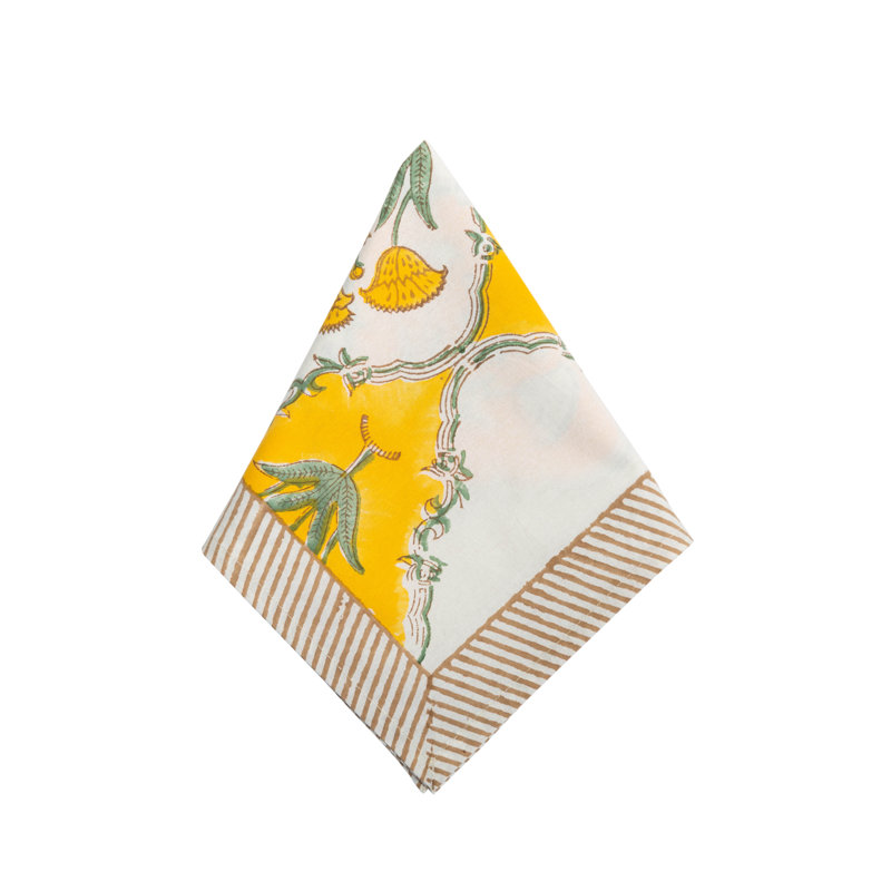 Sunny Days Napkin, Set of 8, Yellow Floral