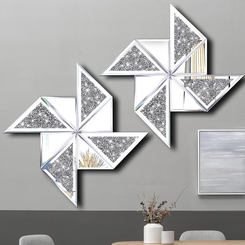 Windmill Shaped Wall Mirror