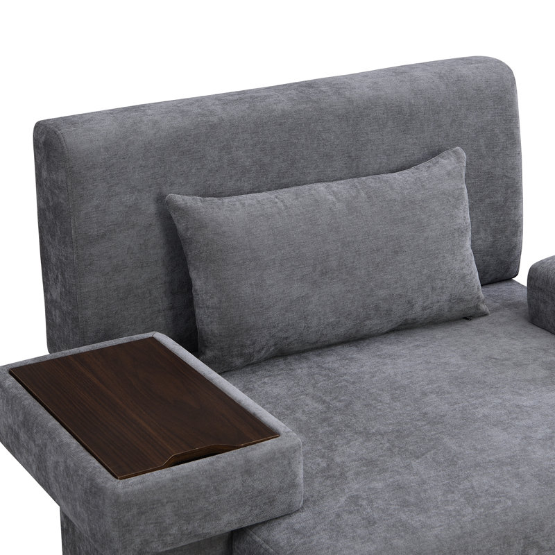 Chaise de salon Mid-Century, Gris