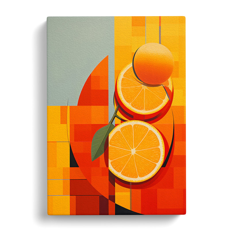 Orange Fruit Constructivism - No Frame Print