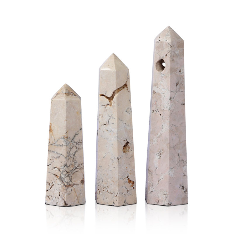Travertine Obelisk Set-Romano Fosse Travertine