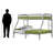 Brinda Metal Twin Size Bunk Bed in Silver Finish, 59.34'' H X 77.74'' W X 53.75'' L