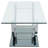 Amelia Chrome Rectangular U-Shaped Glass Top Coffee Table