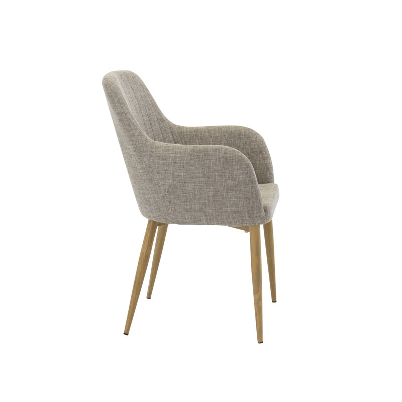Auxier 45cm H Polyester Blend Upholstered Armchair, Light Grey