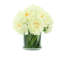 Peony Arrangement in Glass Vase with Grass-50368380