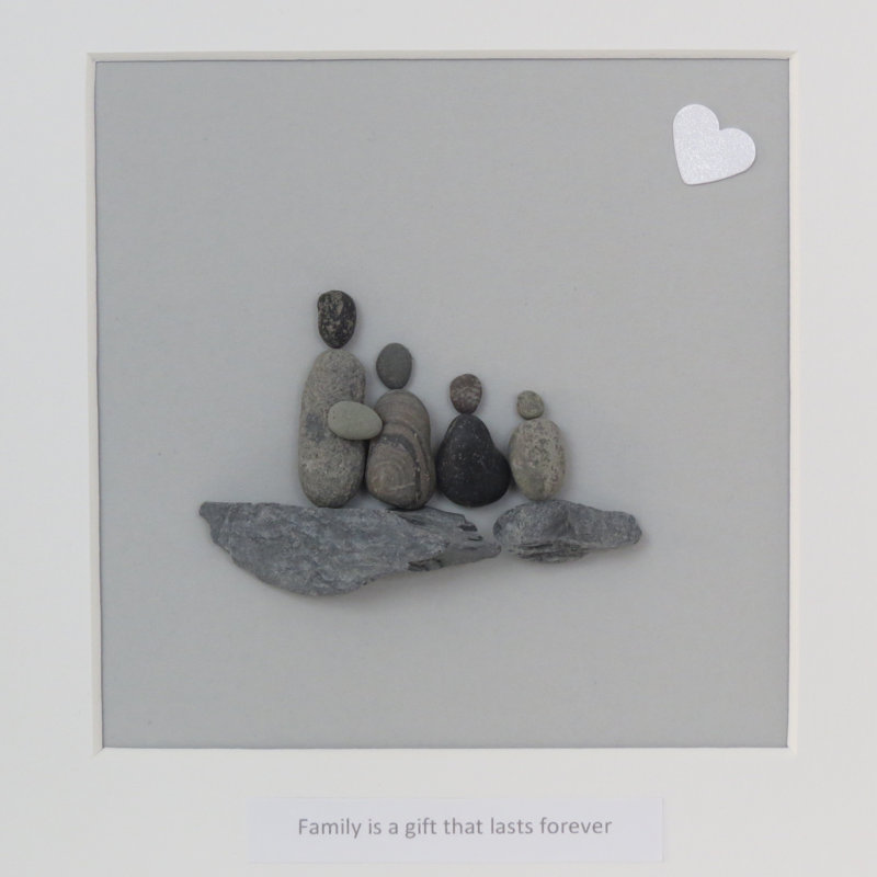 Family Is A Gift That Lasts Forever 2 Adult 2 Child - Single Picture Frame Print