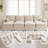 130'' 4-Seat Chenille Sectional With Four Ottomans-478599838
