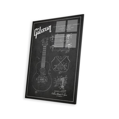 Gibson Stringed Patent Blueprint by Aged Pixel