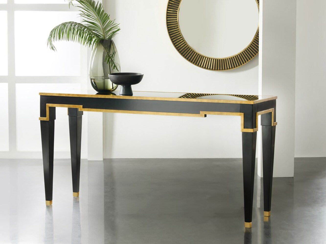 Modern History Home Modern History 66'' Glass Top Console Table | Wayfair