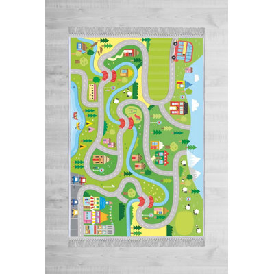 Snavely Cotton Green/Grey/Blue Rug