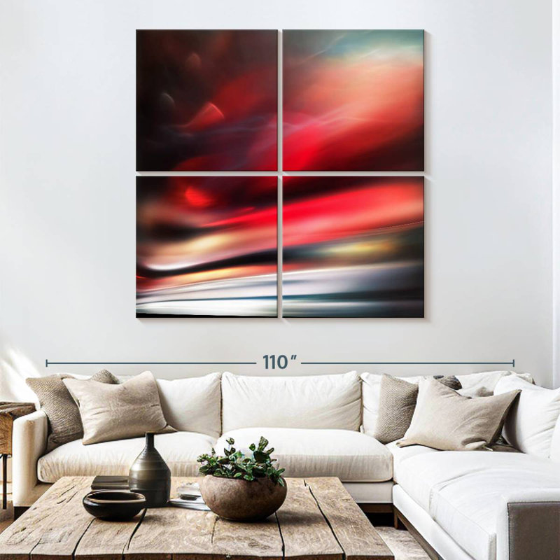 Red, 74" H x 74" W