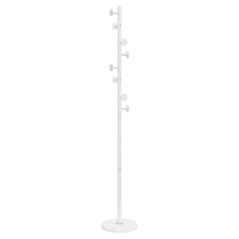 Nykia Iron Freestanding Coat Rack, White