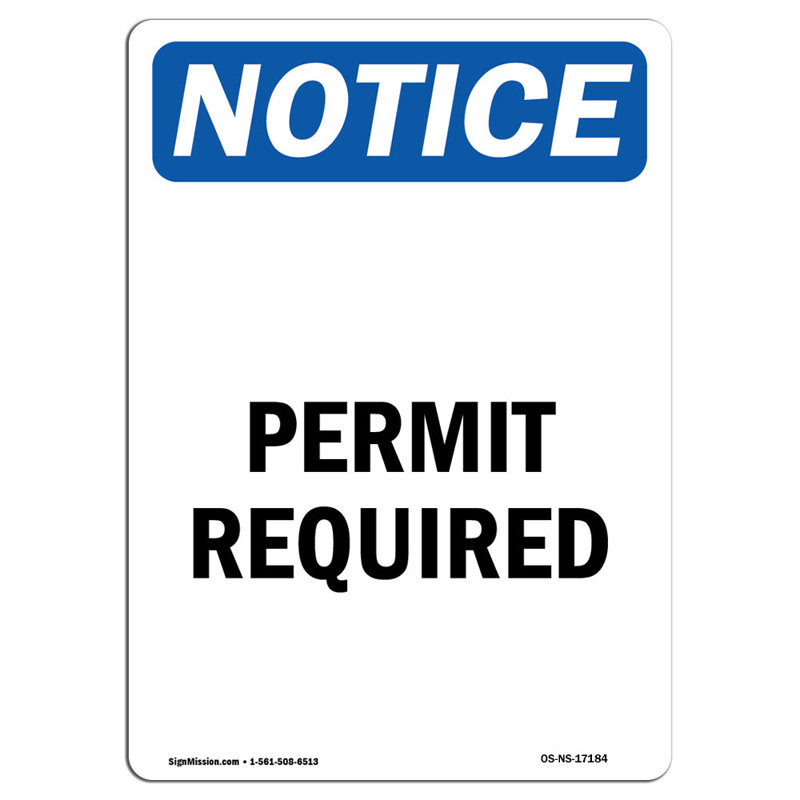 Permit Required Sign