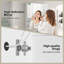 80mm W 80mm H Wall Mounted Required Frameless Medicine Cabinet Mirror 3 Fixed