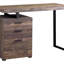 Bureau d'ordinateur, bureau personnel, ordinateur portable, installation à gauche, à droite, tiroirs de rangement, L 48 po, travail, stratifié, métal, contemporain, moderne-1586436295