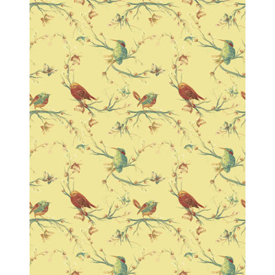 Bird Floral Wallpaper