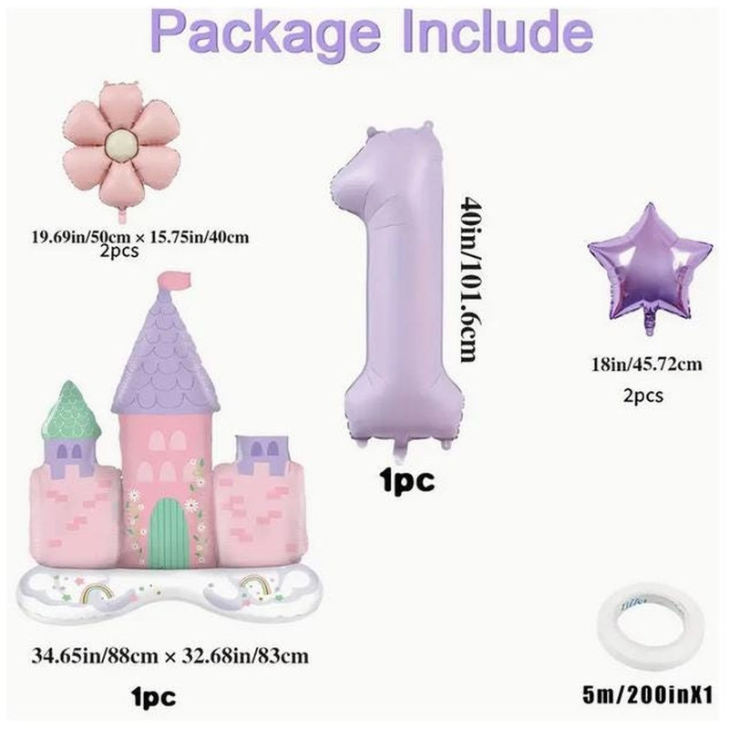 Princess Castle Balloon Kit (Number Balloon: #1), #3