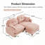 Canapé modulaire en chenille 2 places avec 2 coussins et repose-pieds-172746581