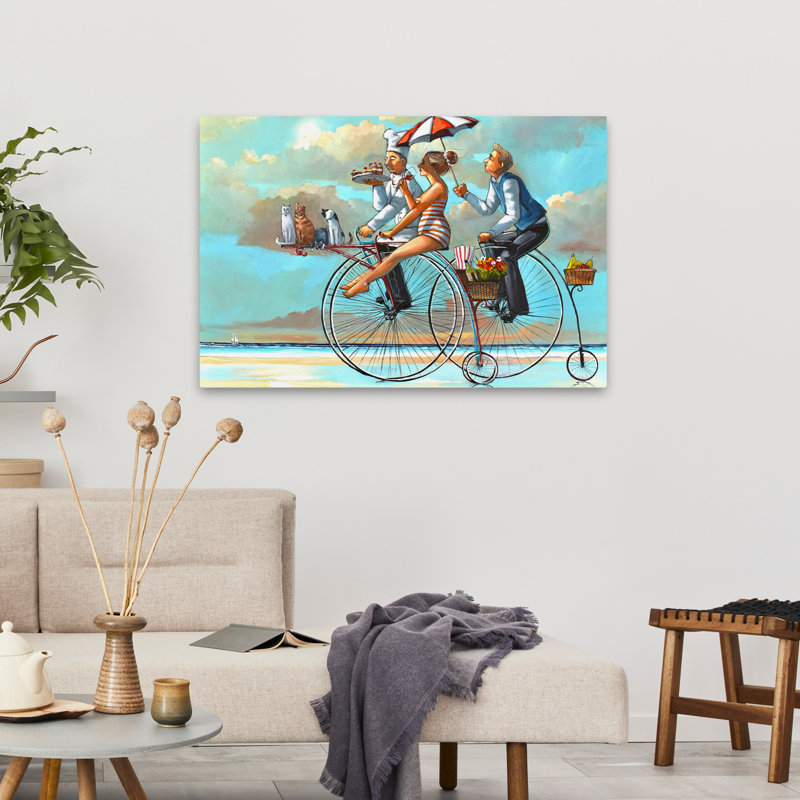 Pourquoi pas - Cuisine figurative côtière, bicyclettes, H 24 po x l 36 po
