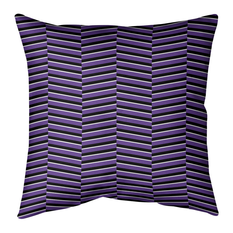 Coussin Fractured Stripes, H 20 po x l 20 po, Duvet synthétique, Mauve