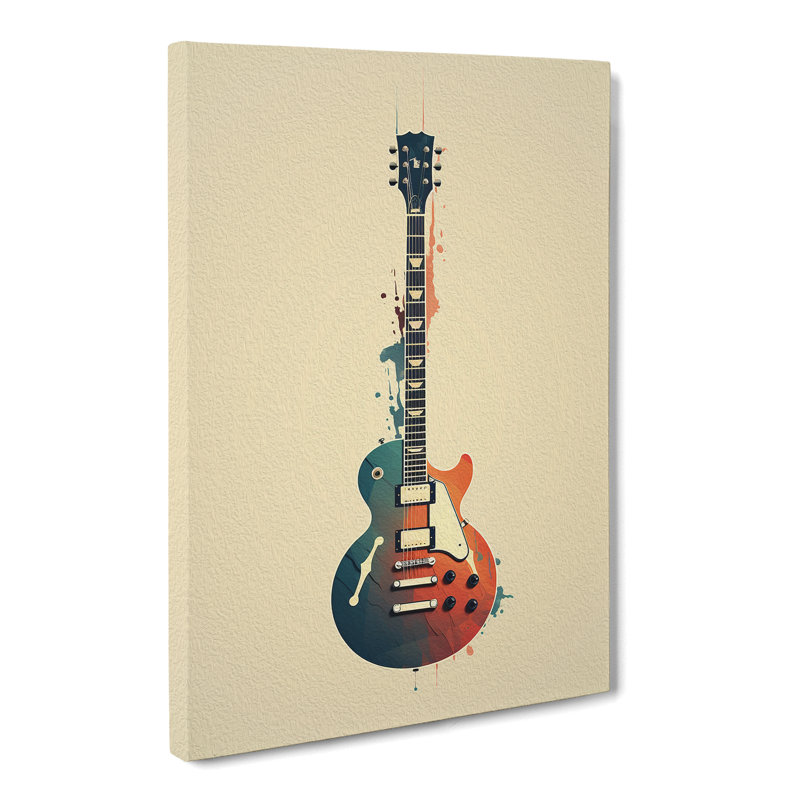 Electric Guitar Minimalism - Wrapped Canvas, 76cm H x 50cm W x 3cm D